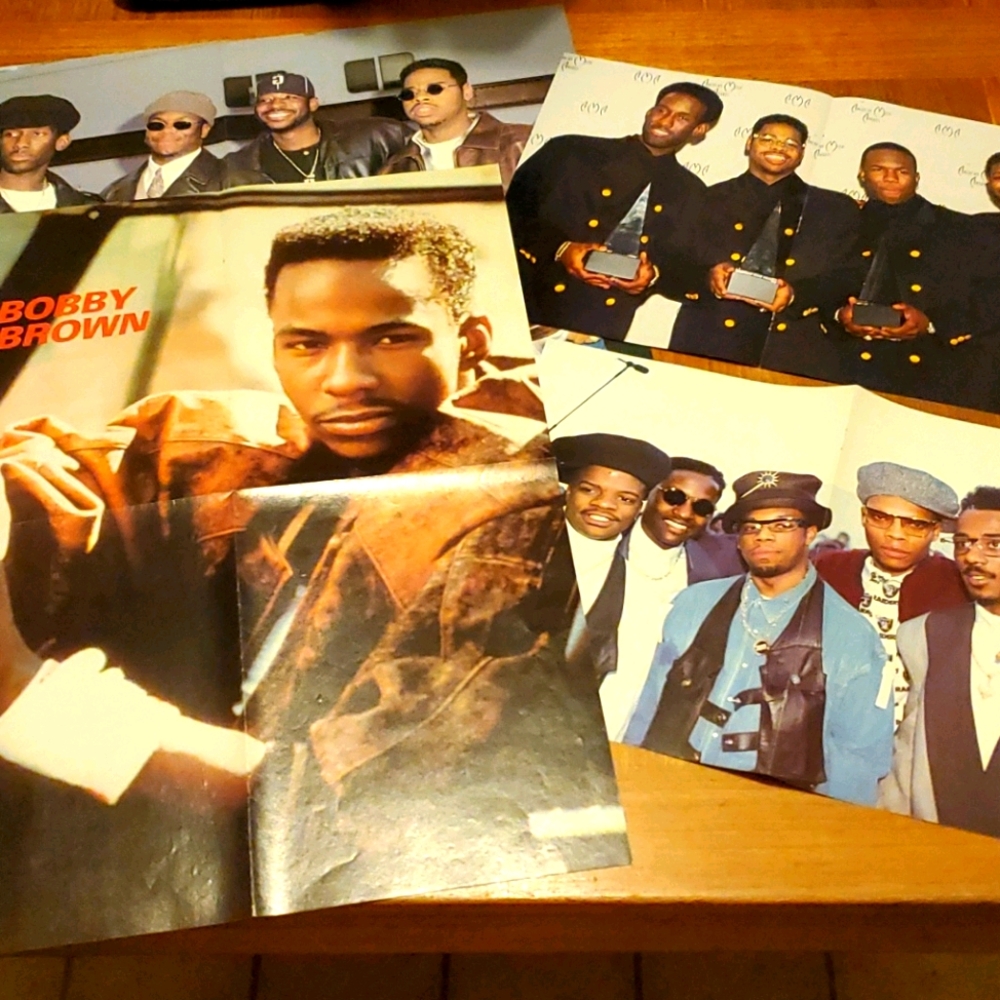 Vintage 90s Poster Lot New Edition/Boyz II Men